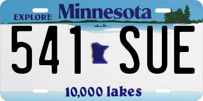 MN license plate 541SUE
