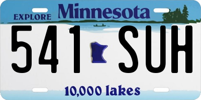 MN license plate 541SUH