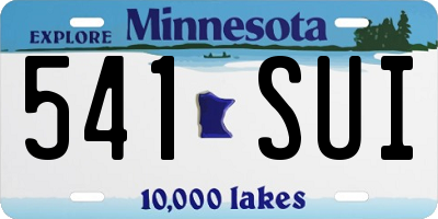 MN license plate 541SUI