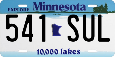 MN license plate 541SUL