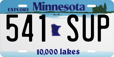 MN license plate 541SUP