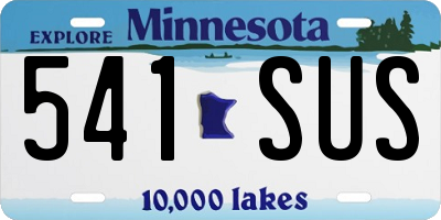 MN license plate 541SUS