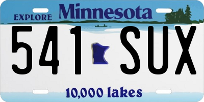 MN license plate 541SUX