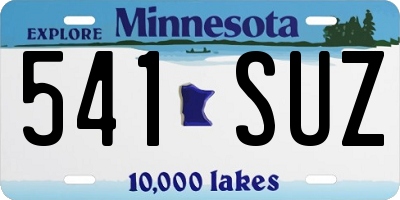 MN license plate 541SUZ