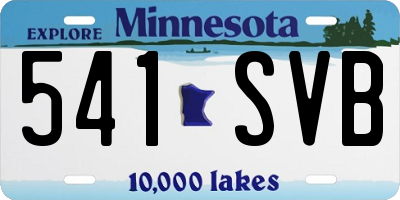 MN license plate 541SVB