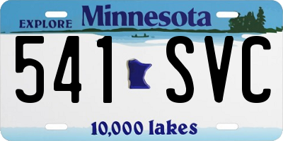 MN license plate 541SVC