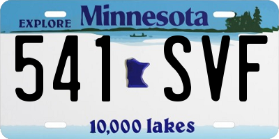 MN license plate 541SVF