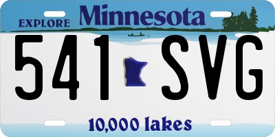 MN license plate 541SVG