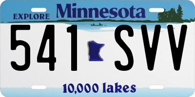 MN license plate 541SVV