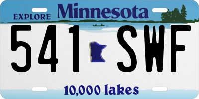 MN license plate 541SWF