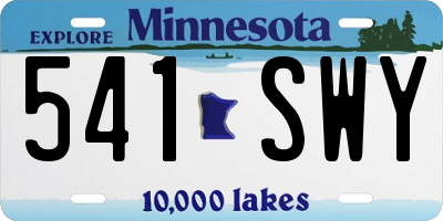 MN license plate 541SWY