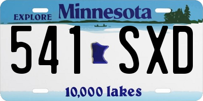 MN license plate 541SXD