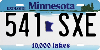 MN license plate 541SXE