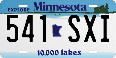MN license plate 541SXI