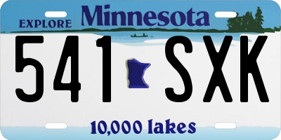 MN license plate 541SXK