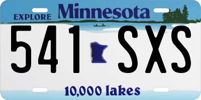 MN license plate 541SXS