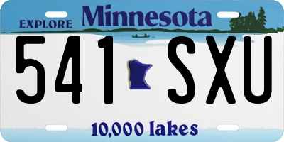 MN license plate 541SXU