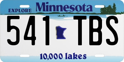 MN license plate 541TBS