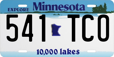 MN license plate 541TCO
