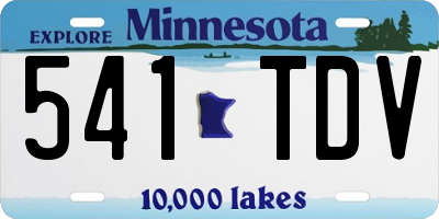 MN license plate 541TDV