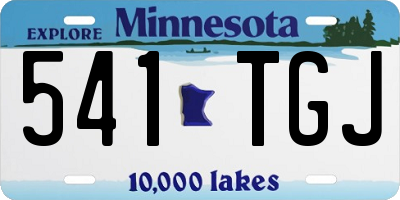 MN license plate 541TGJ