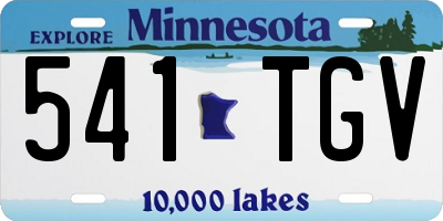 MN license plate 541TGV