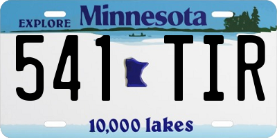 MN license plate 541TIR