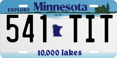 MN license plate 541TIT