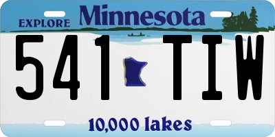 MN license plate 541TIW