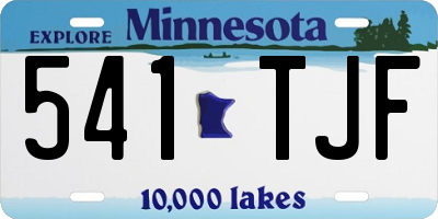MN license plate 541TJF