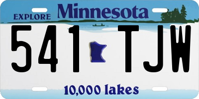 MN license plate 541TJW