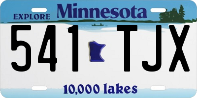 MN license plate 541TJX