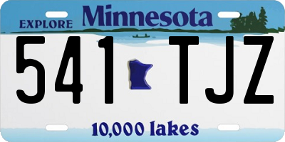 MN license plate 541TJZ