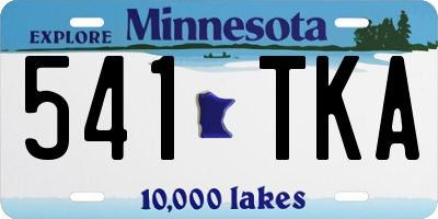 MN license plate 541TKA