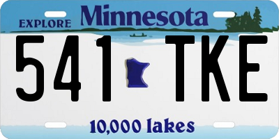 MN license plate 541TKE