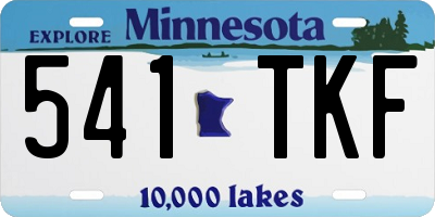 MN license plate 541TKF