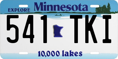 MN license plate 541TKI