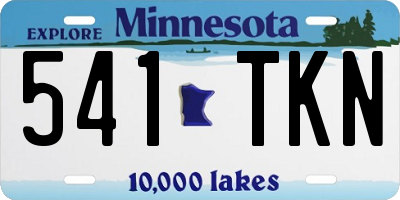 MN license plate 541TKN