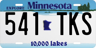 MN license plate 541TKS