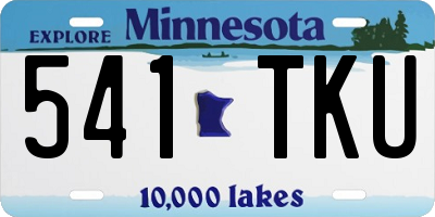 MN license plate 541TKU