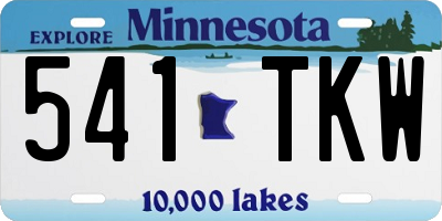 MN license plate 541TKW