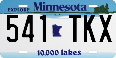 MN license plate 541TKX