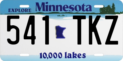 MN license plate 541TKZ