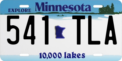MN license plate 541TLA