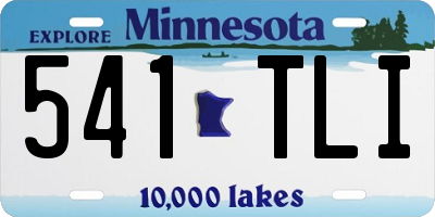 MN license plate 541TLI