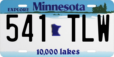 MN license plate 541TLW