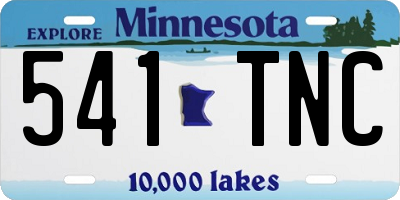 MN license plate 541TNC