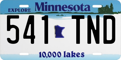 MN license plate 541TND