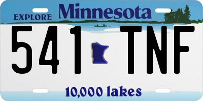 MN license plate 541TNF