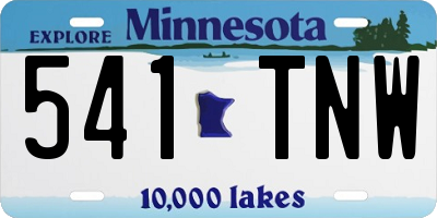 MN license plate 541TNW